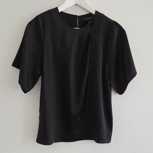 Silky Draped Shoulder Top